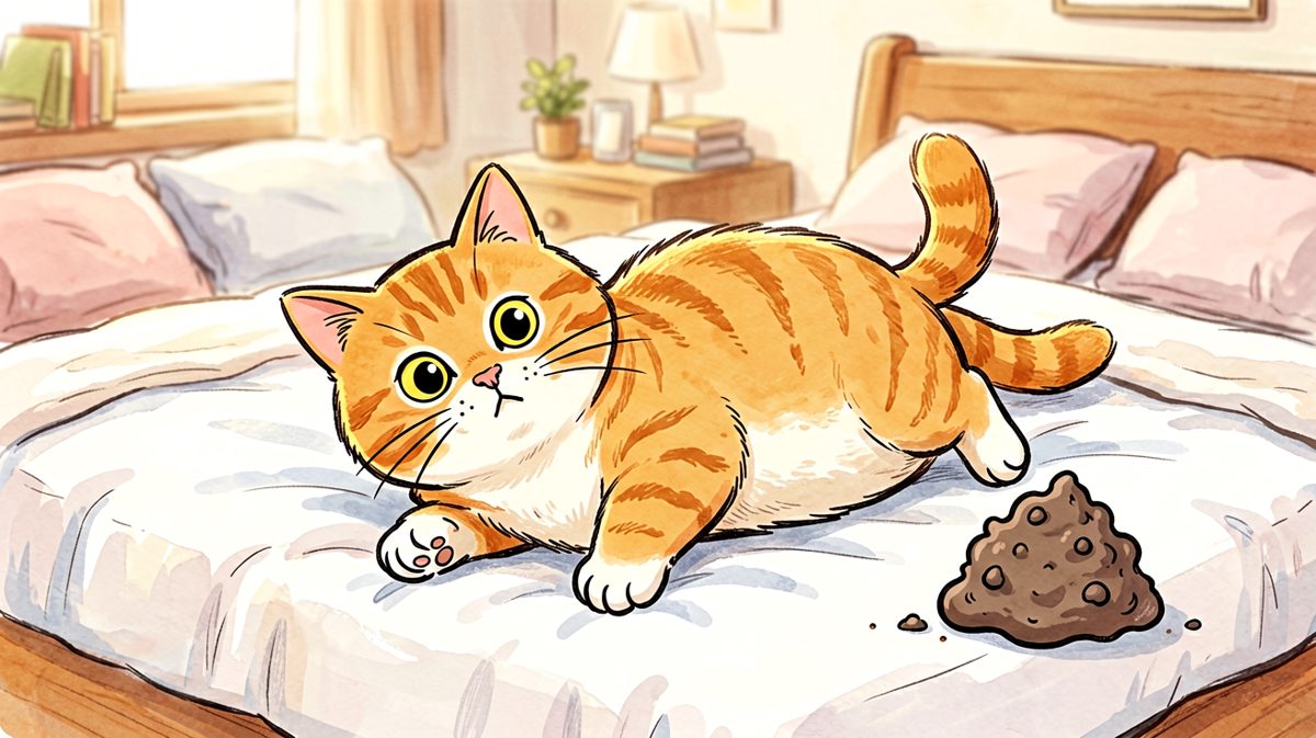 猫：这床是我的，屎也是我的，你管不管？