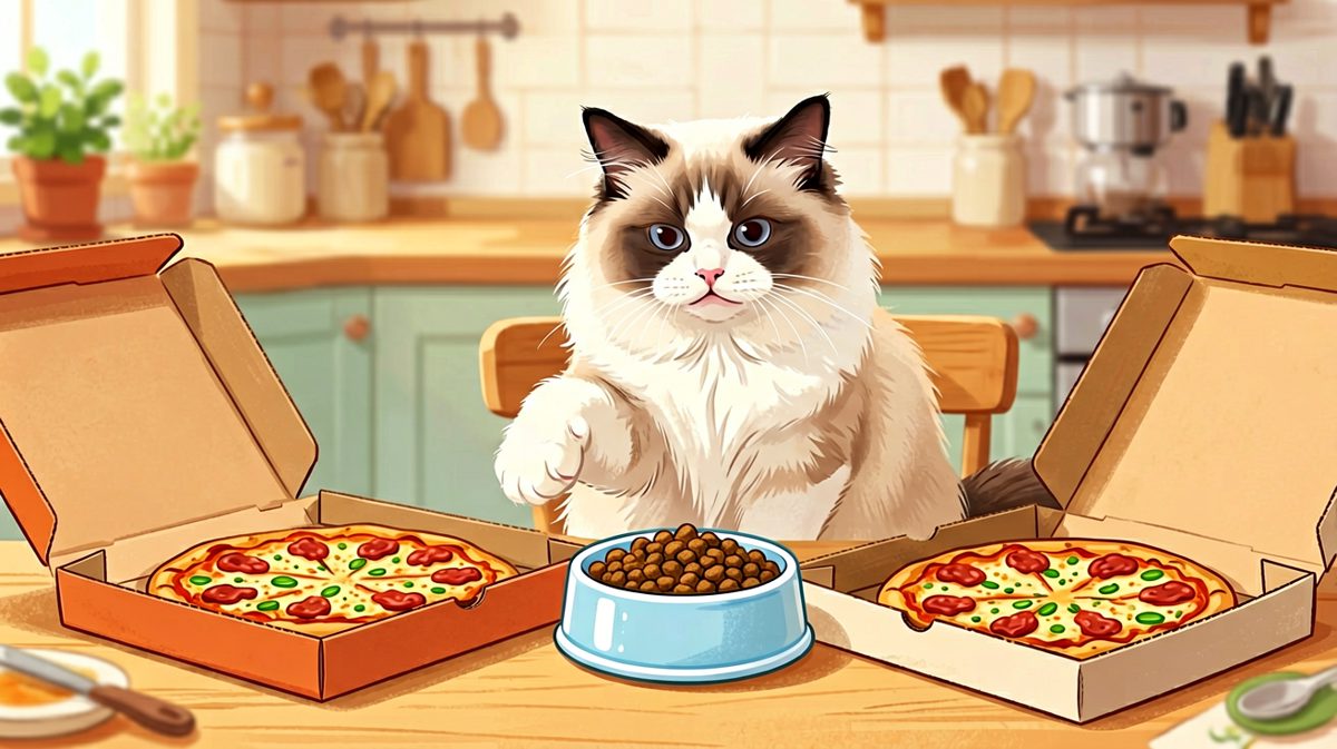 本喵的食谱只有意大利手工披萨，猫粮？达咩！