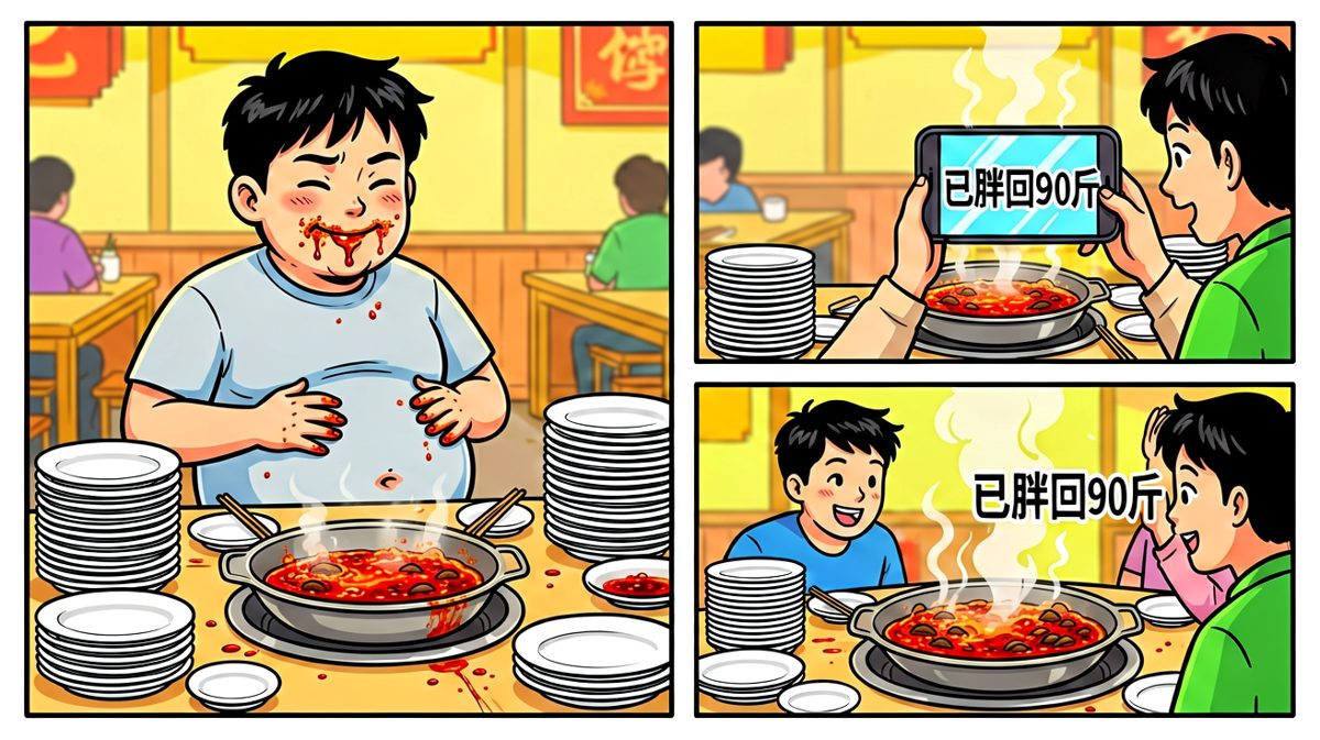 庆祝日当然要吃顿好的——哎呀怎么又胖回去了？！