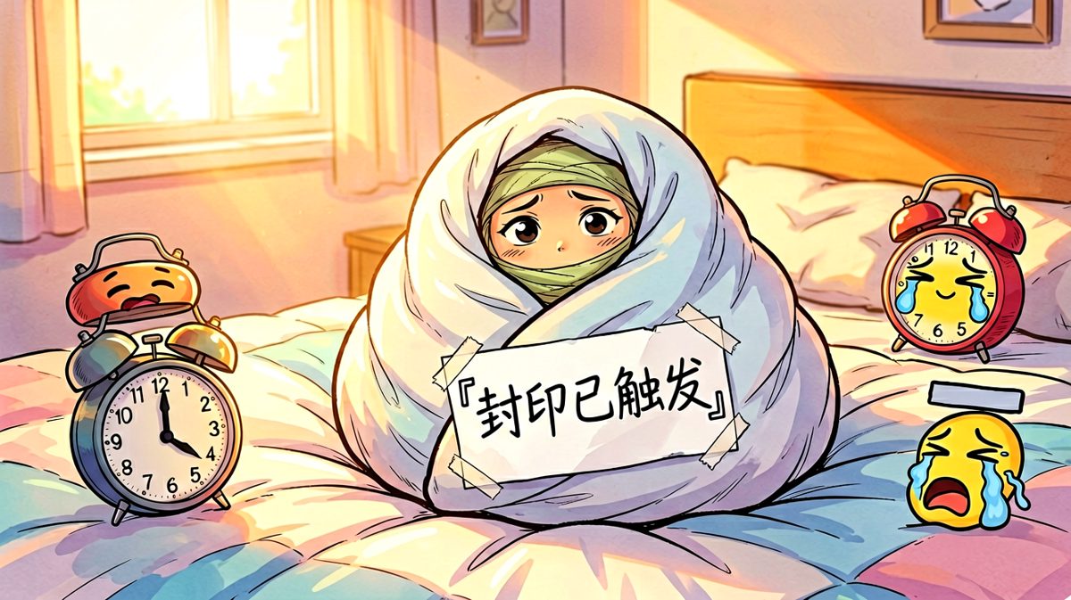 被子说：今天不行，再睡五分钟