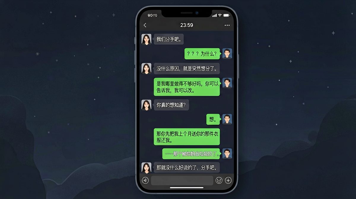 分手导火索竟然是一件被扔的衣服