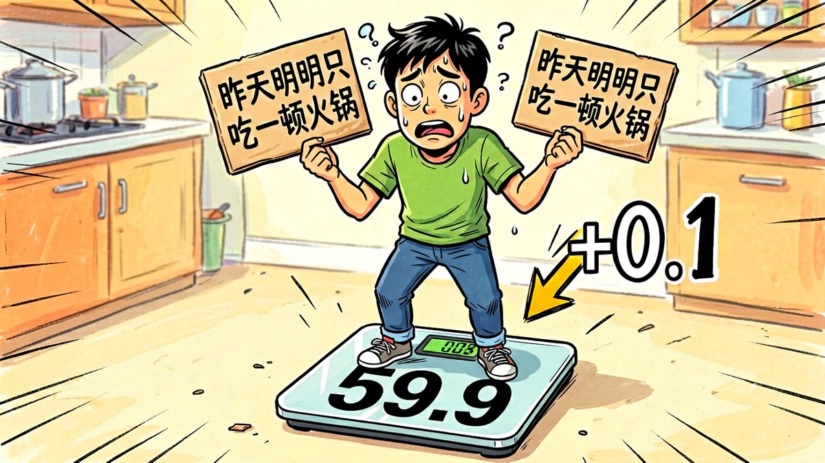减肥第一天，体重就给了我一个深刻的教训。