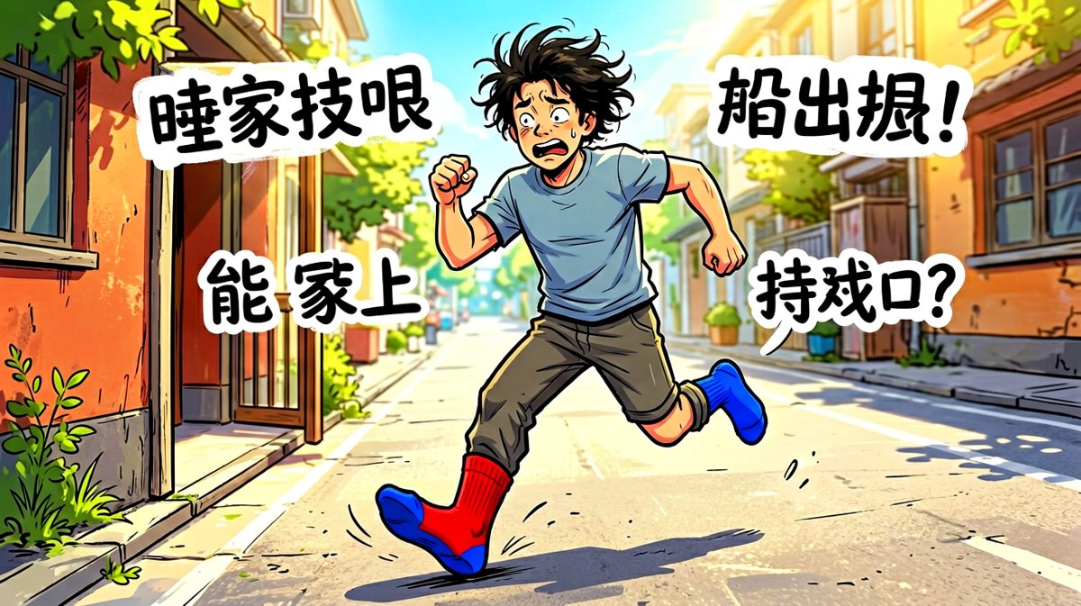 糟糕！袜子穿错了！