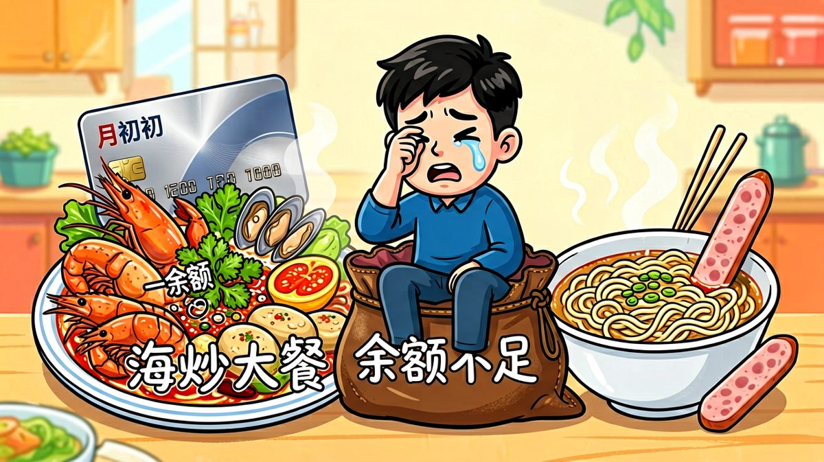 每个月底都是我和钱最尴尬的时候