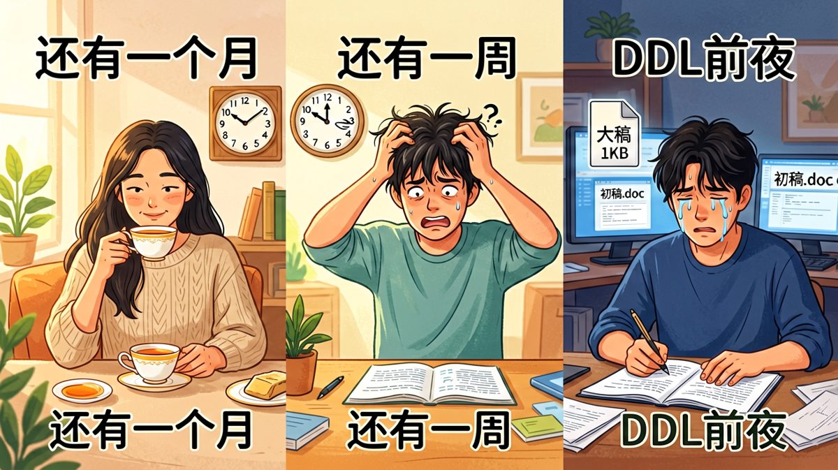 拖延症患者的标准时间线，你是哪一种