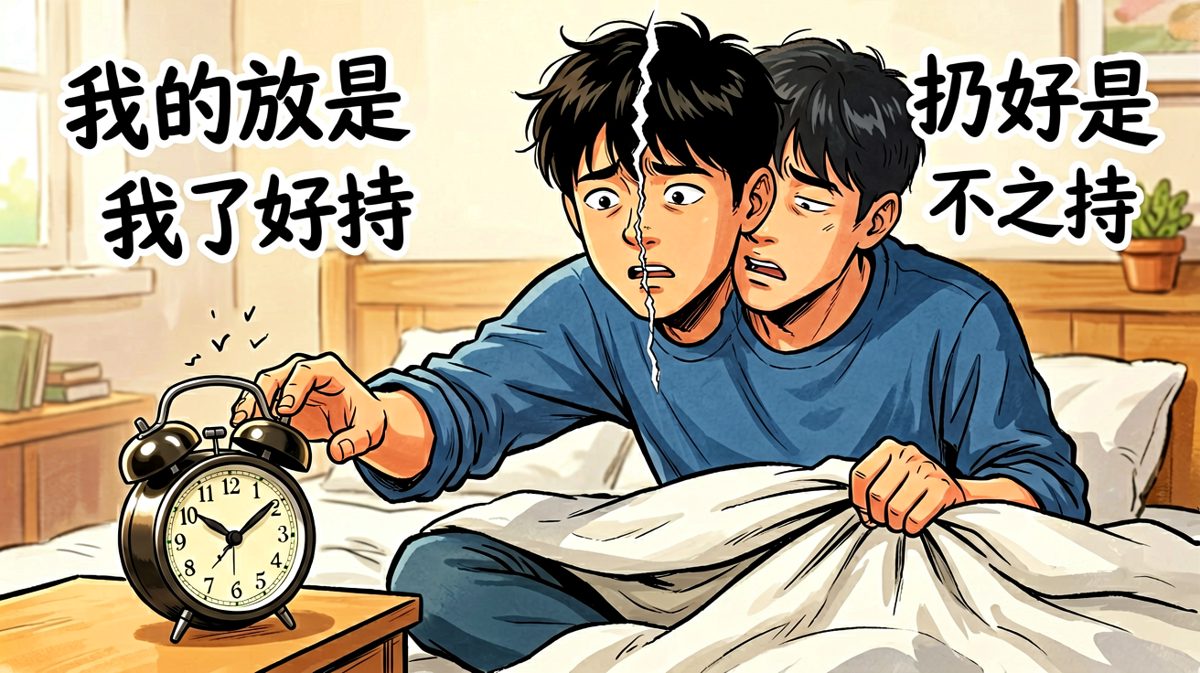 理智说该起了，身体说再躺会儿
