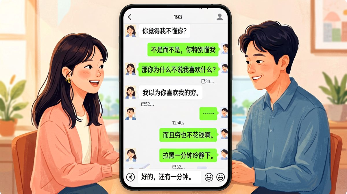 男生用'喜欢我的穷'巧妙反转，让女生无言以对。