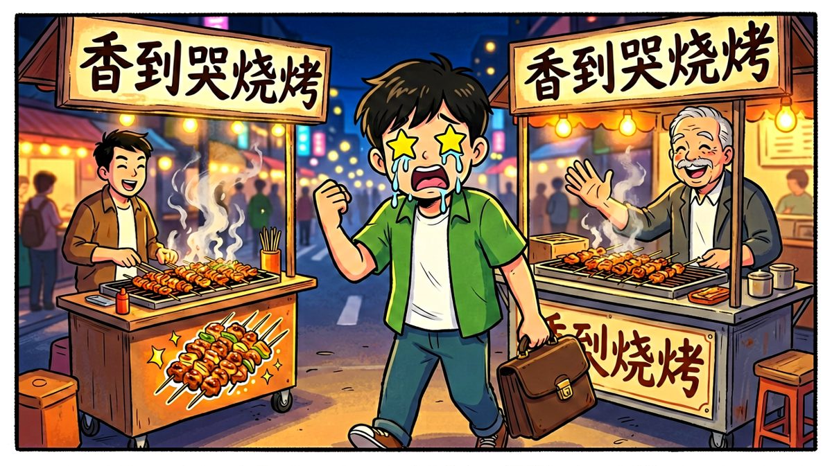 可是下班路上的烧烤摊太香了