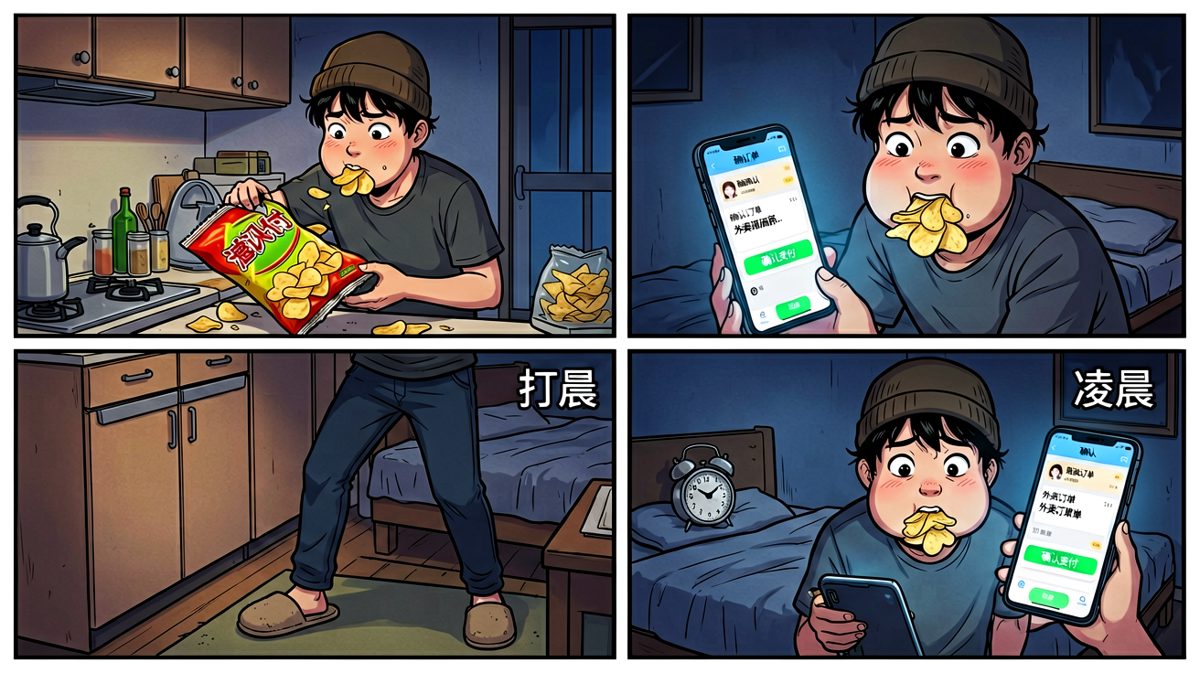 凌晨两点的偷偷宵夜绝不承认