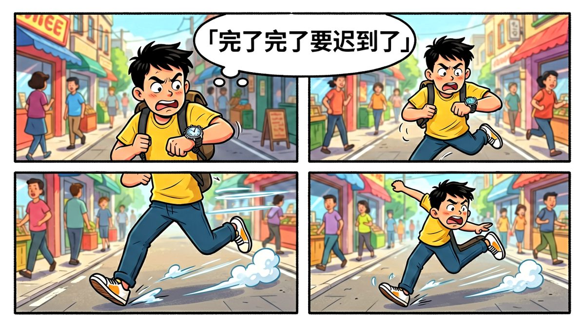 一路狂奔赶去公司，感觉今天要完蛋。