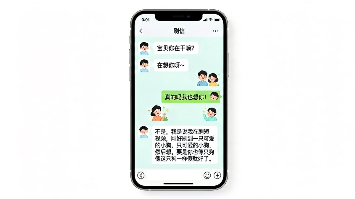 男友以为被表白，结果是被骂小狗。