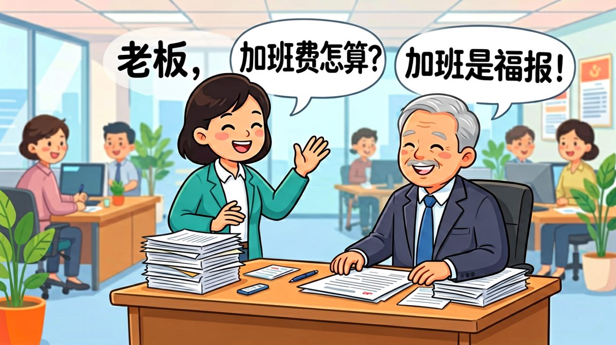 员工问加班费，老板称加班为福报，反转是老板自己也在苦熬无报酬。