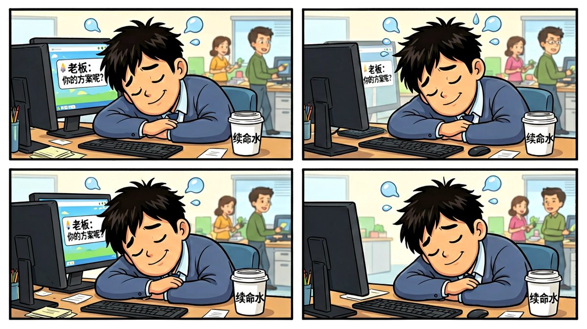 到达公司后秒睡，醒来发现老板的消息