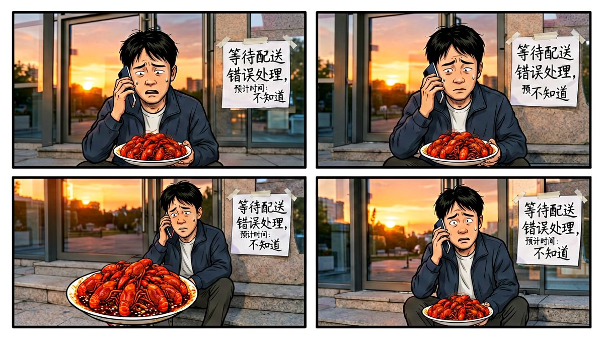吃不是，不吃也不是，最终选择边等边啃