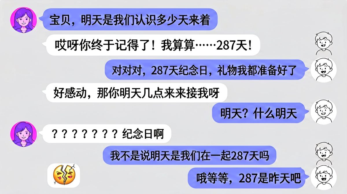 纪念日提前一天过，礼物的尽头是尴尬