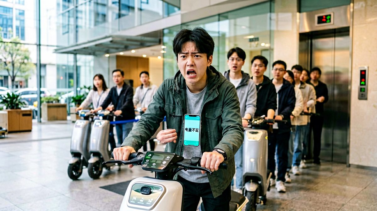 电动车没电了，早知道我就骑共享单车了