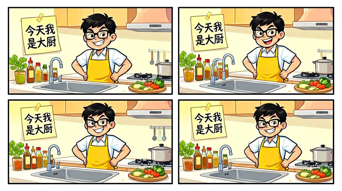 小明第一次决定亲自下厨，信心爆棚。
