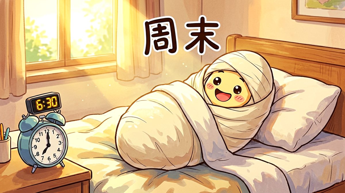 裹紧小被子，享受这来之不易的周末早晨。