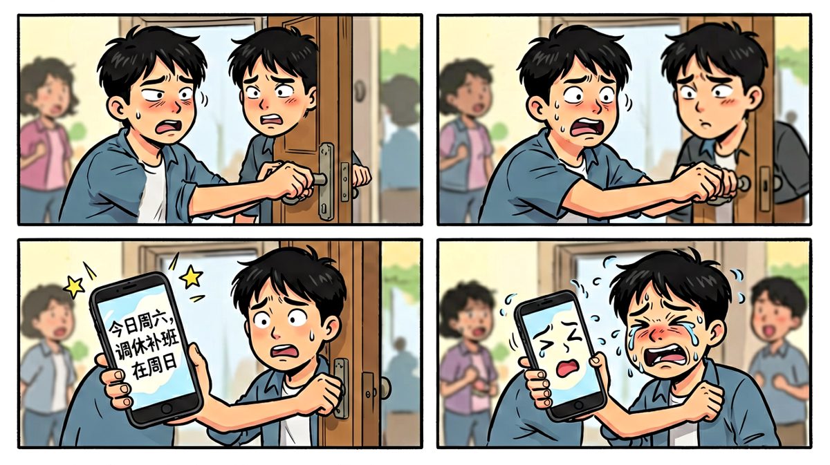 原来是周末，白忙活了
