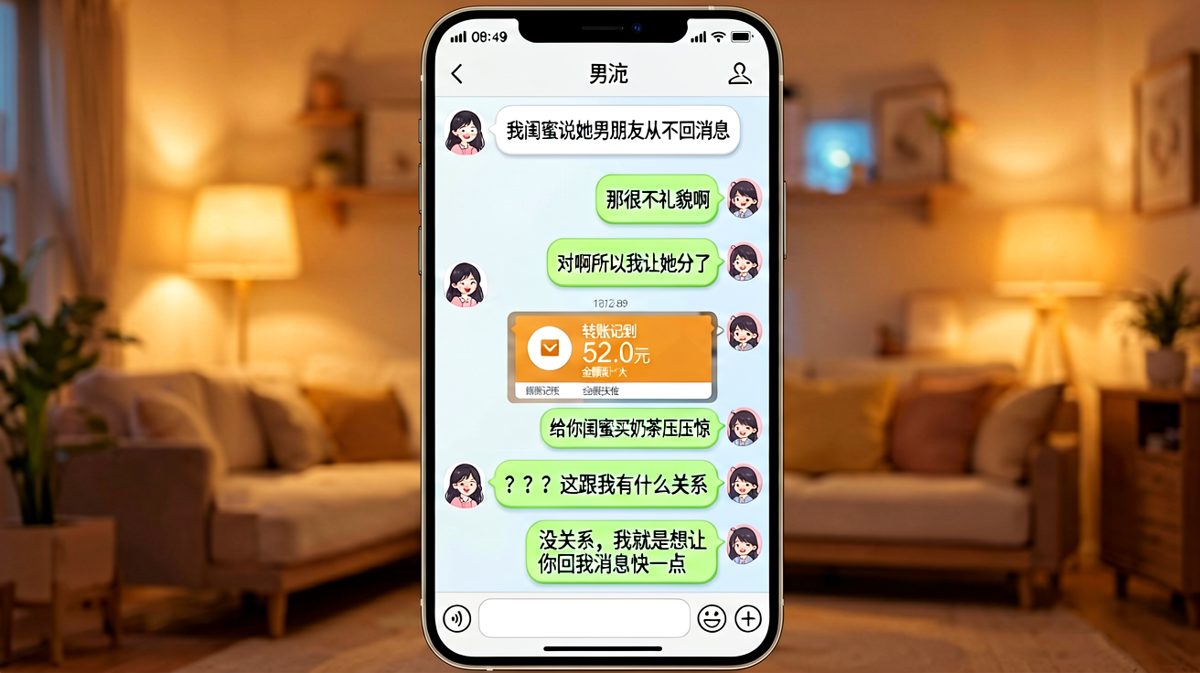 转账52块就想换消息秒回，算盘珠子都崩我脸上了