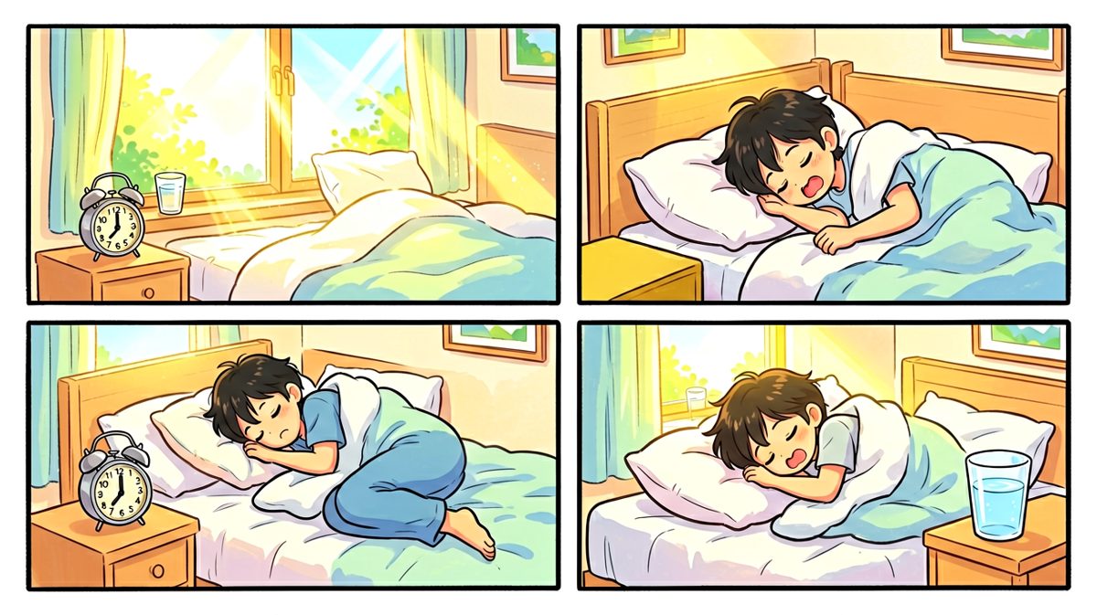 闹钟还没响，继续睡！