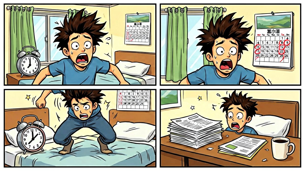 猛然惊醒，居然已经九点了！