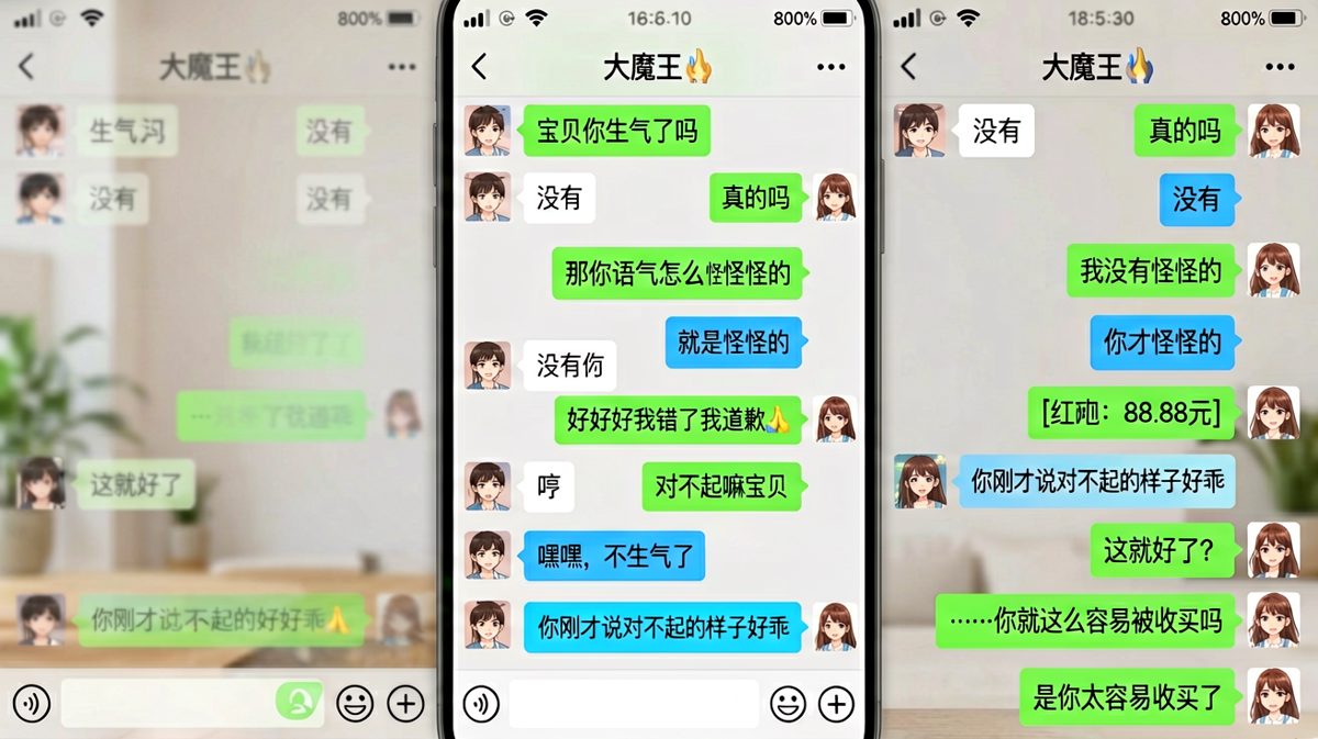 一秒变脸女王：88块红包买走所有怒气