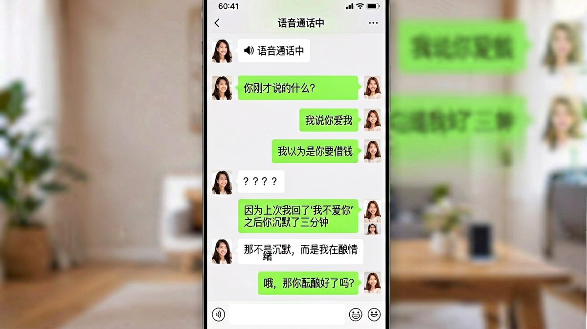 一次语音引发的误会，男生以为借钱、女生以为表白，结果以一句'滚'完美收官。