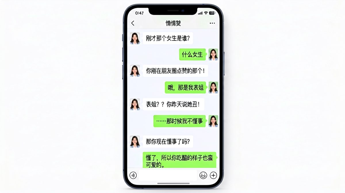 吃醋吃到自己表姐身上，结果被反撩了一手