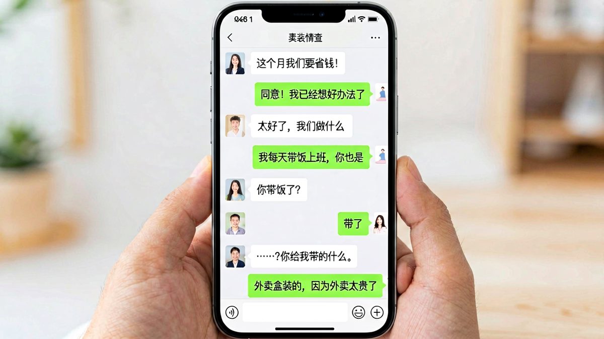 为了省钱带饭，结果用的是外卖盒子