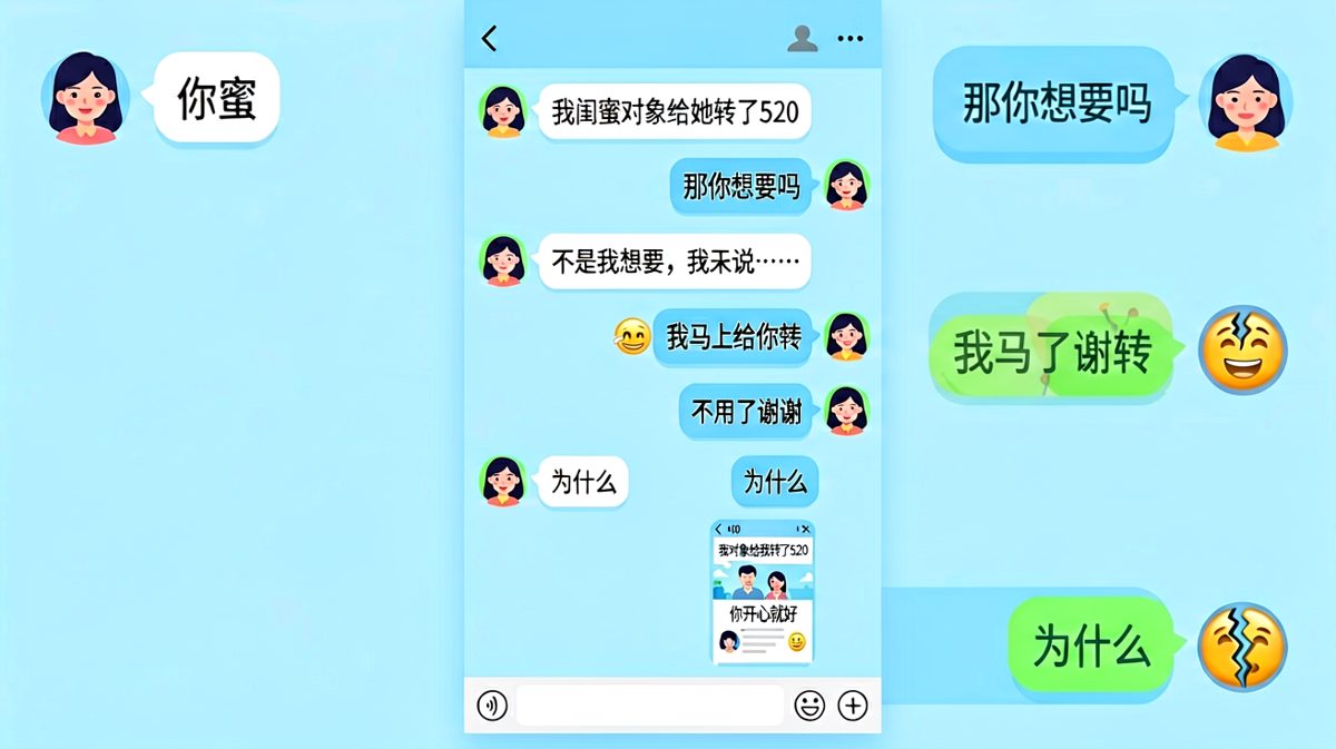 当闺蜜成为参照物，爱情变成了一场连环套。