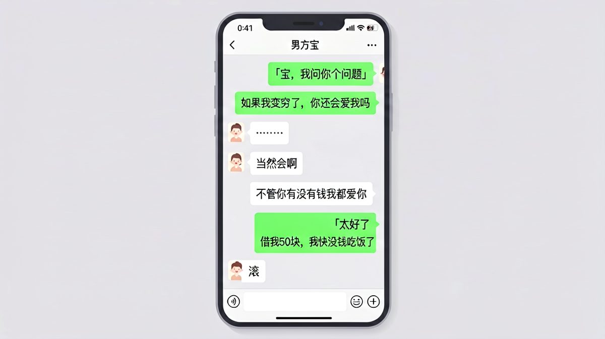深情告白套路？不，是个借钱大师的陷阱