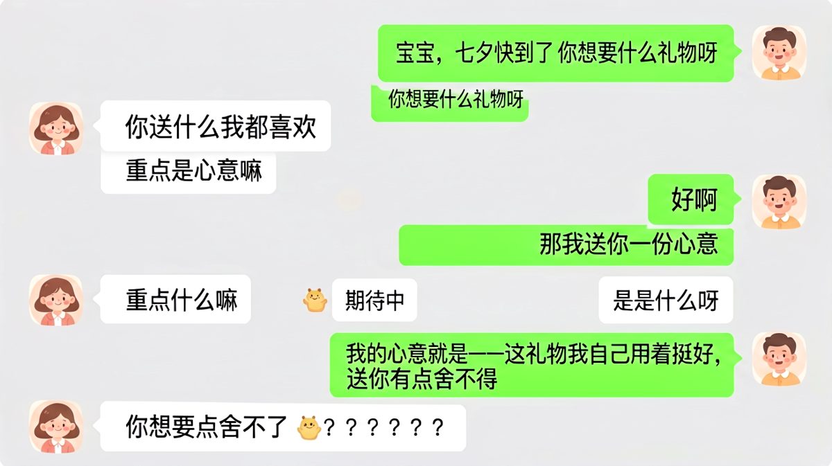 精心准备的七夕礼物：他的舍得心