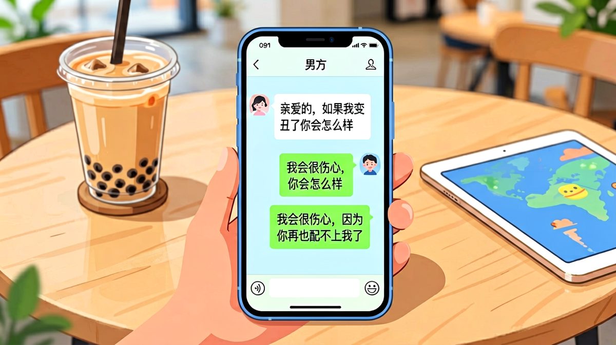 女方送命题，男方神回复，表面夸实际上在夸自己眼光好。