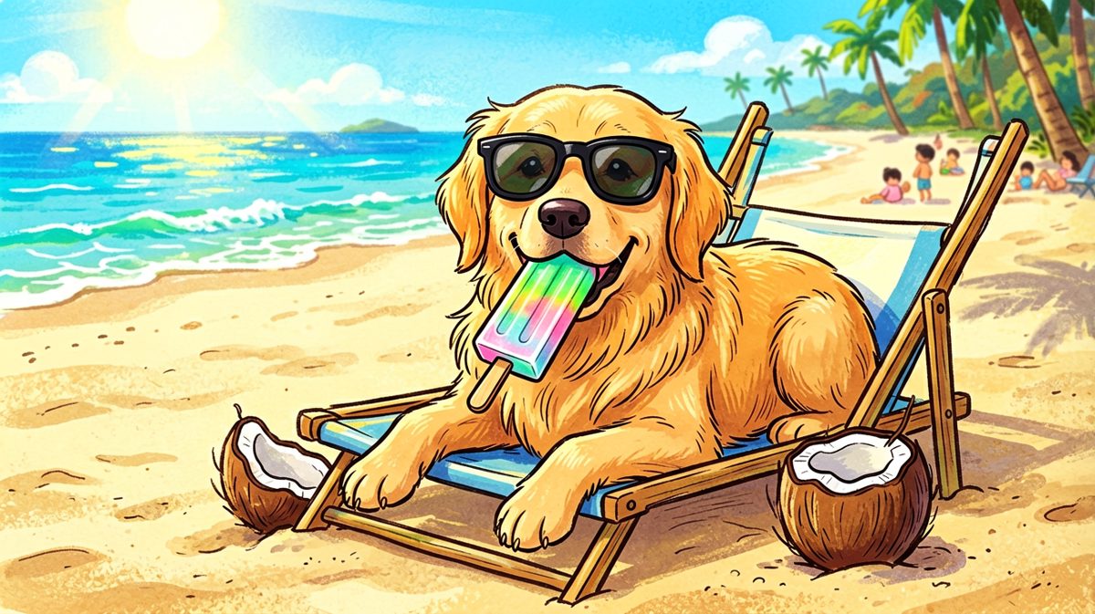 本汪的夏日生活，就是这么朴实且做作