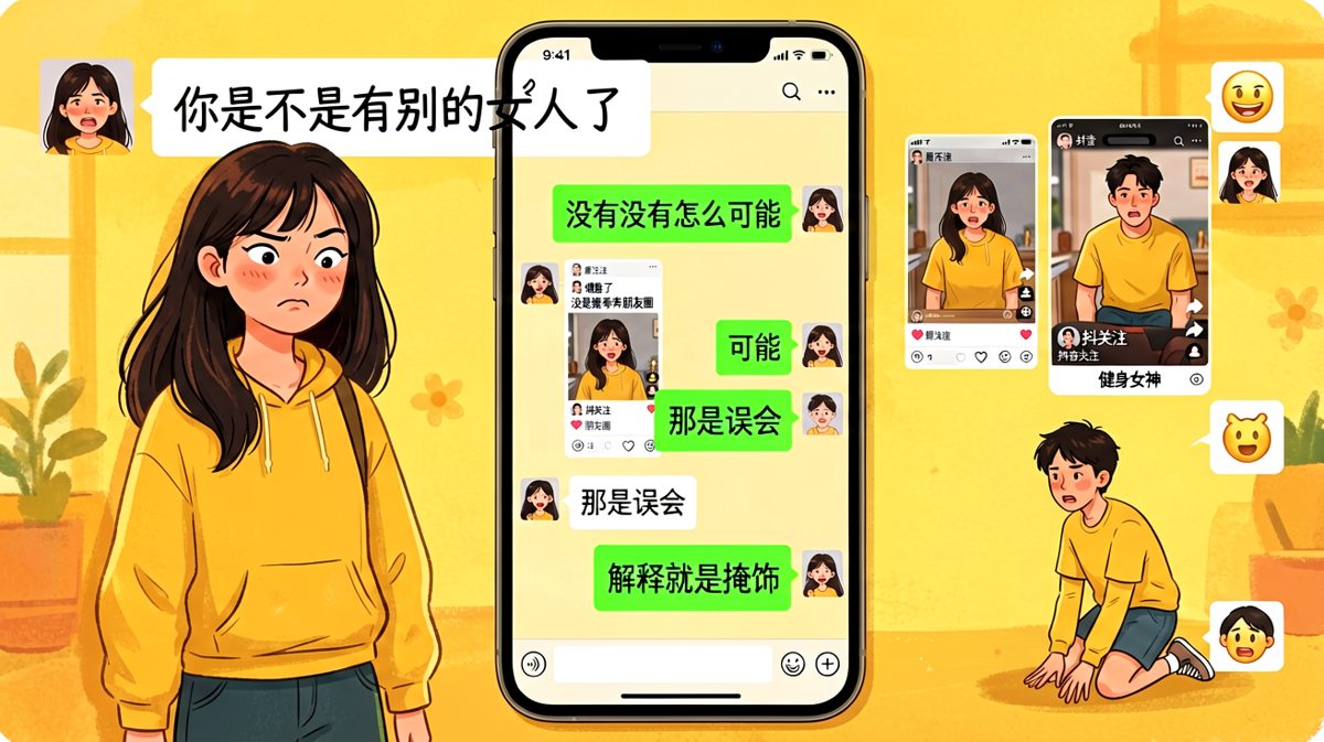 他说没有，但截图说她有