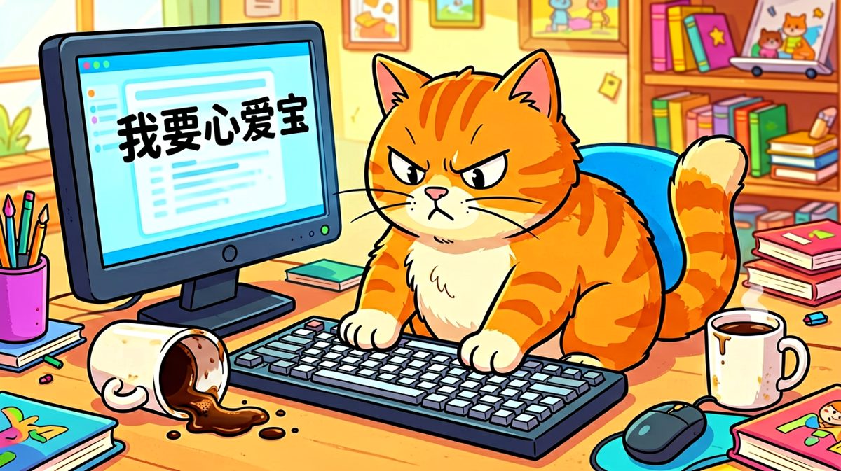 本喵只是在帮你测试键盘质量，别误会