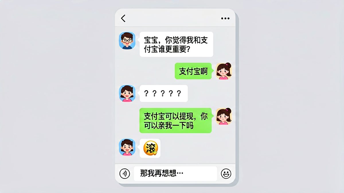 当女朋友问出送命题，而男生选择了最危险的路线
