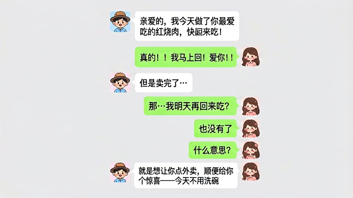 一场精心策划的洗碗解放行动，结果差点让他饿晕