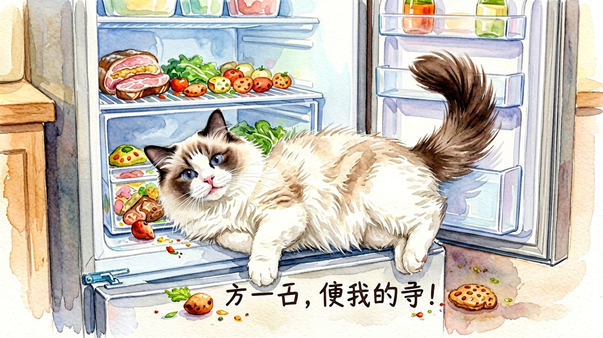 冰箱才是我的床，铲屎的不懂