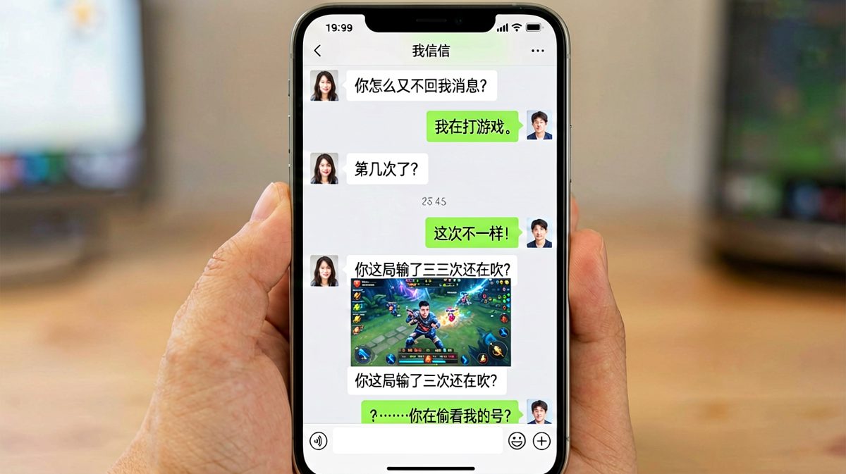 打游戏不回的社死现场