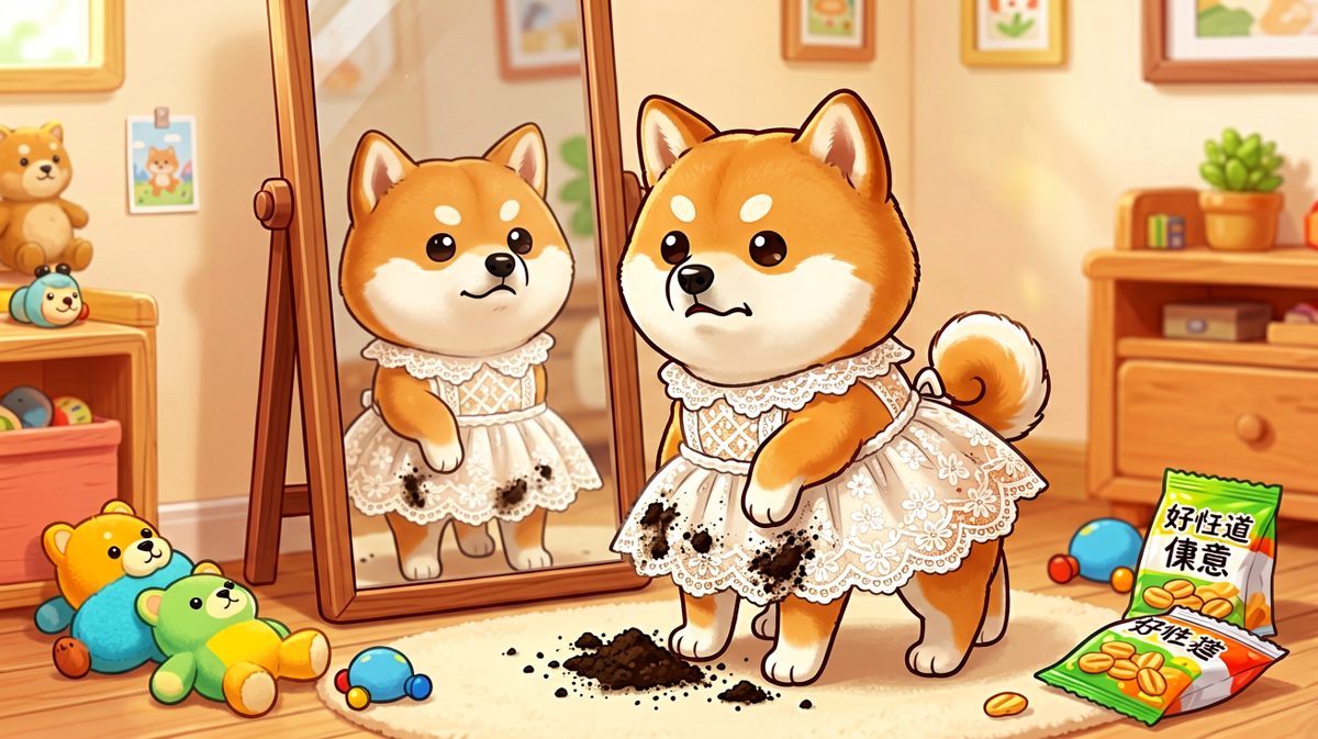 狗：这衣服是谁给我穿的？哦，我忘了，是我自己选的。
