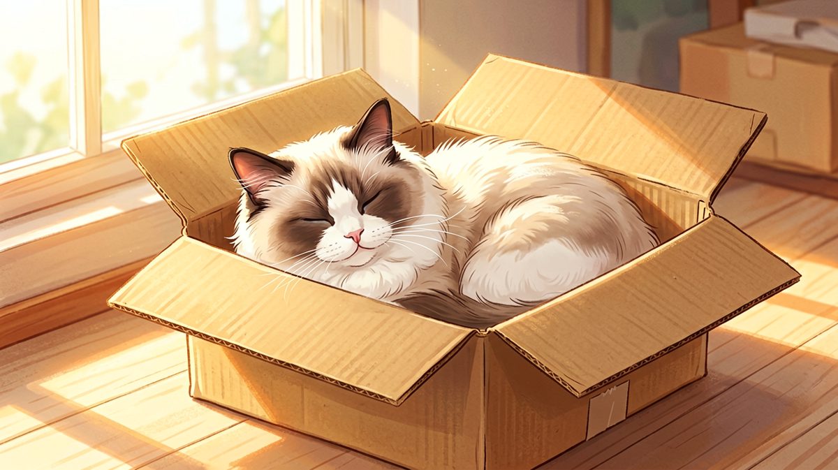 猫：盒子再小也是我的皇家卧室～