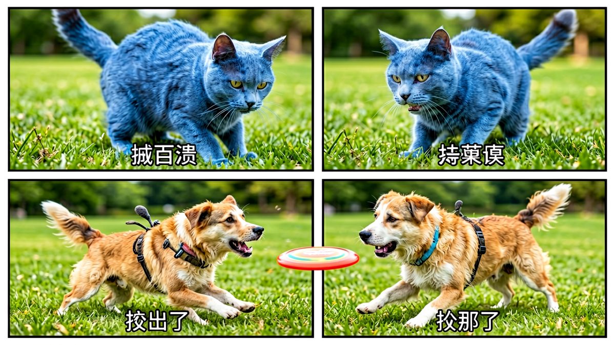 猫：就这？我奶奶接飞盘都比你强！