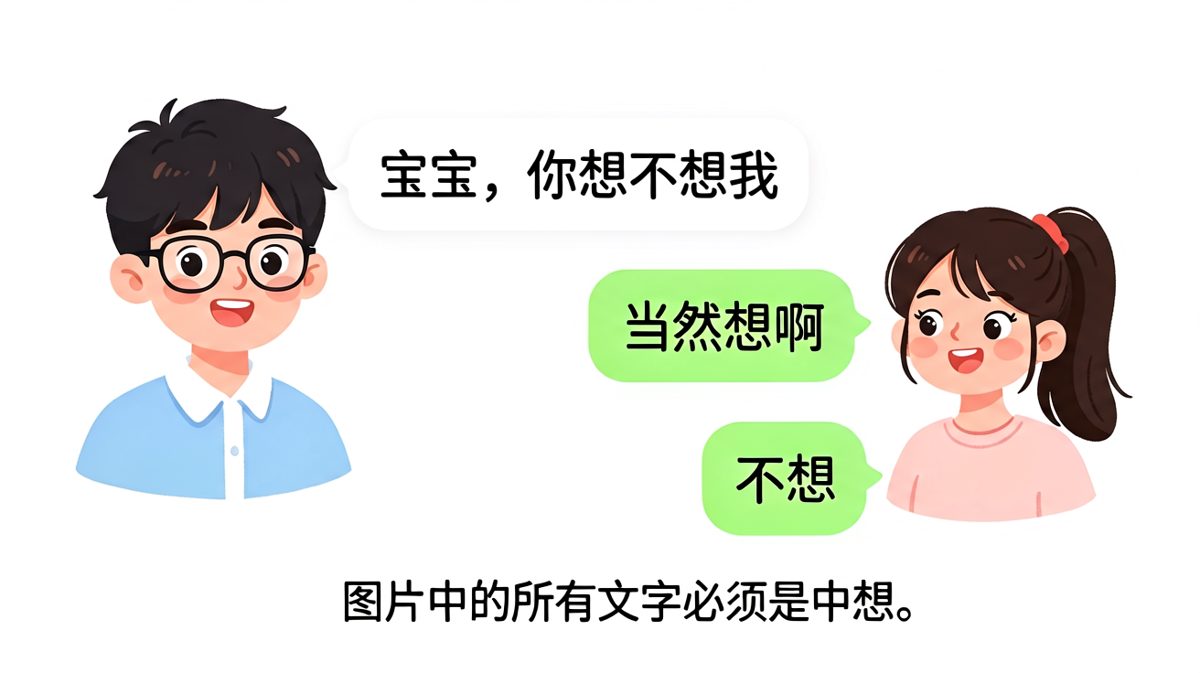 女生连环暴击：想不想我？不想！