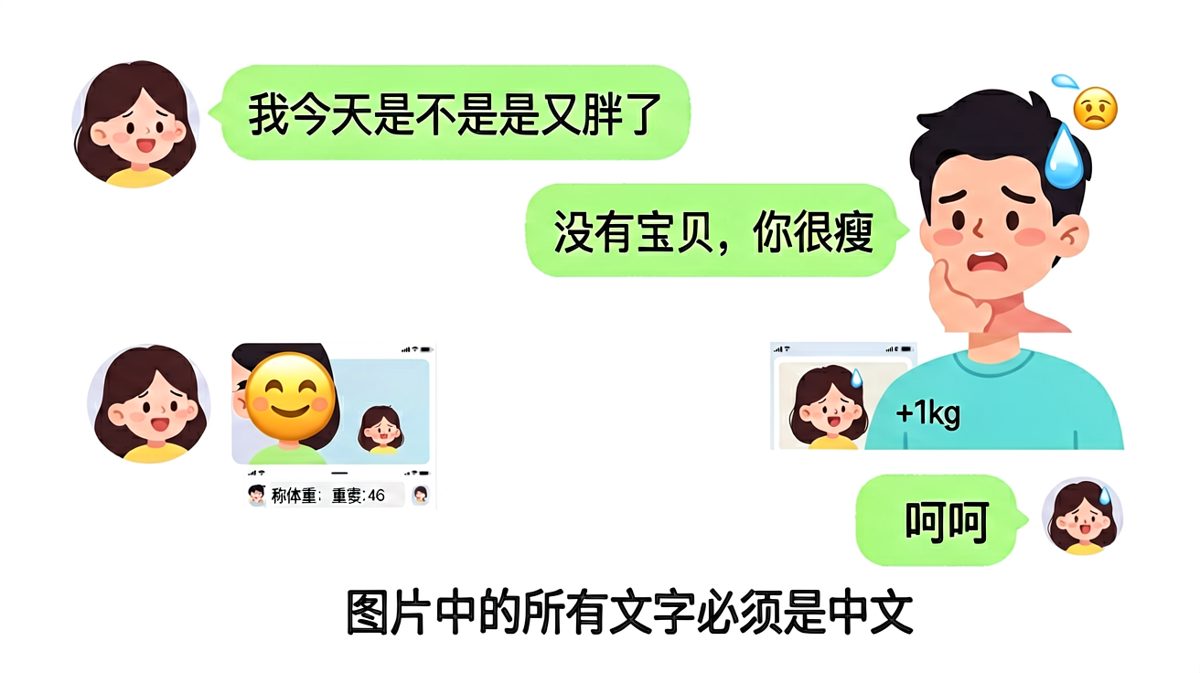 求生欲满满的男生被体重截图逼到绝境
