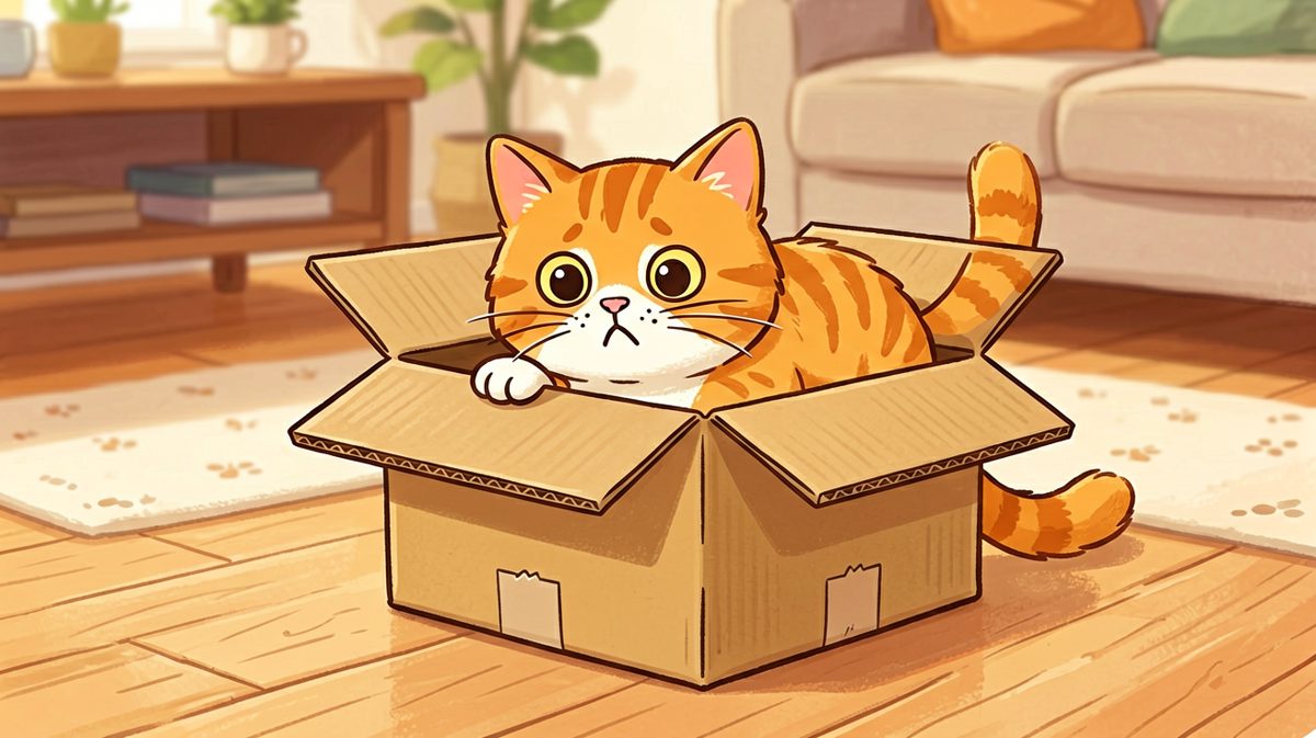 猫：只要我够努力，这个箱子就是我的家