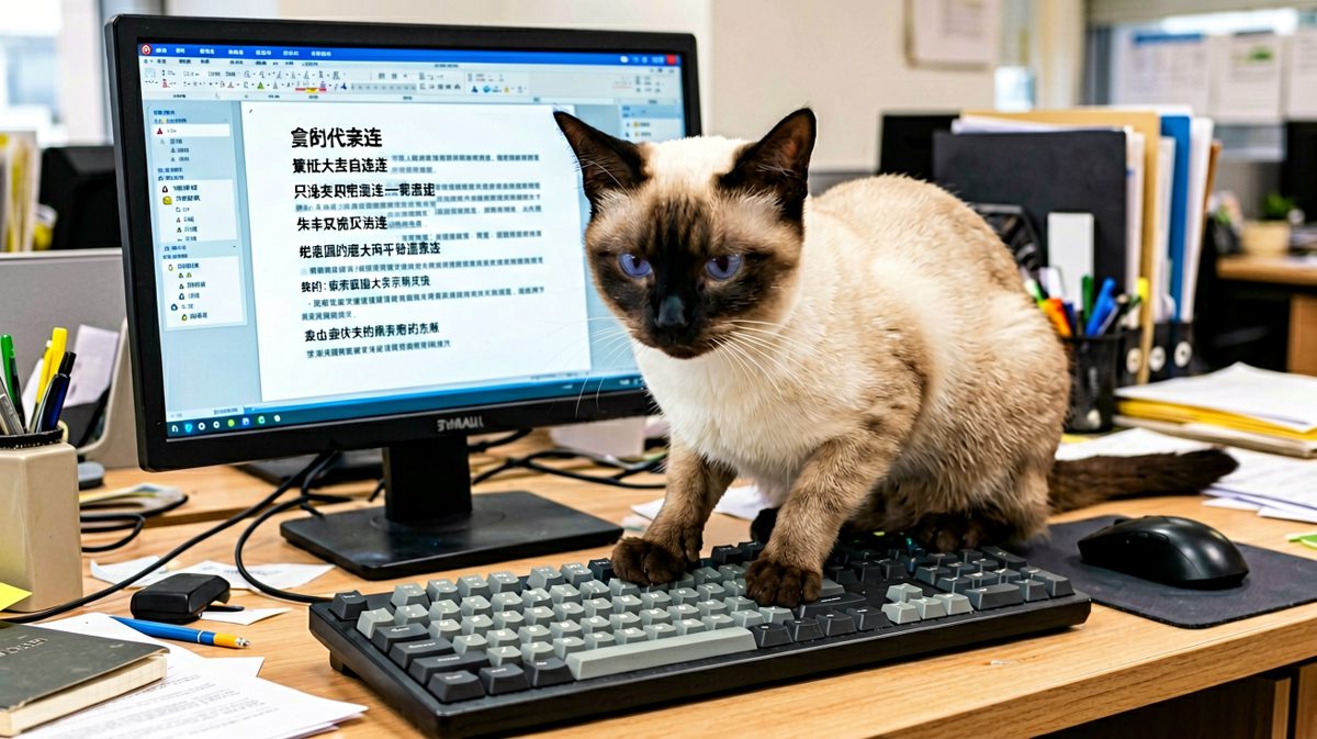猫咪总裁：这份报告我亲自审，谁让按空格谁就完蛋