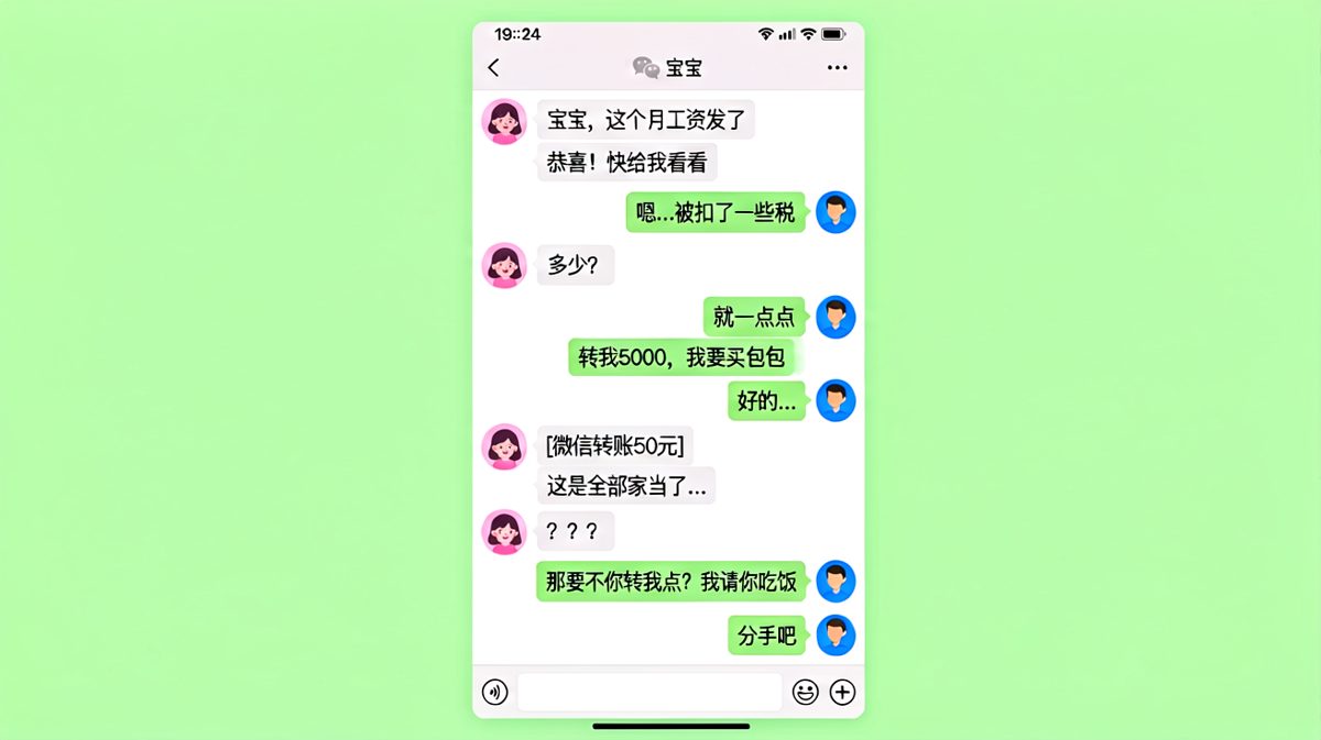 从'全部家当'到'请你吃饭'，男生的求生操作把女生从惊喜直接送进了深渊。
