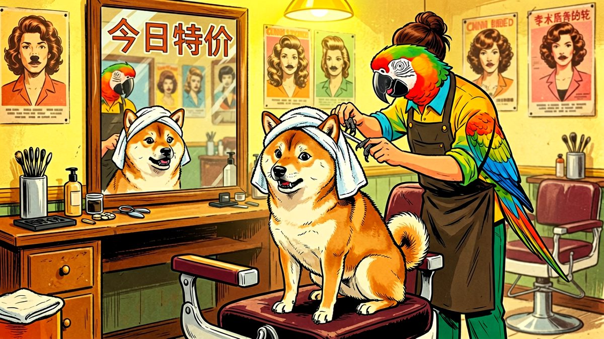 柴犬：说好的剪刘海呢？！这明明是寸头啊！！
